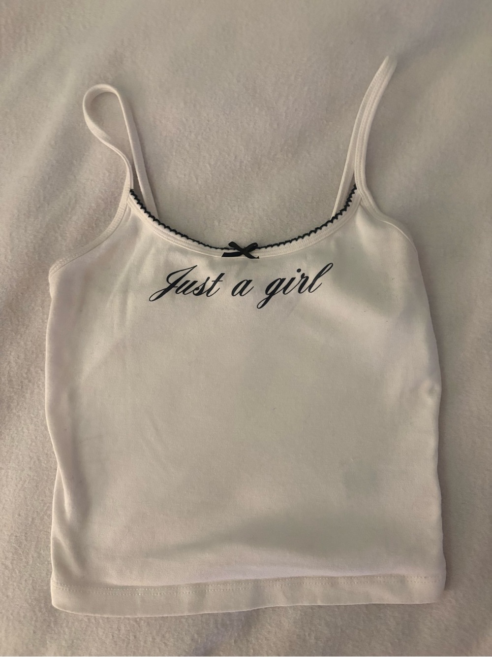 Garage cropped just a girl tank